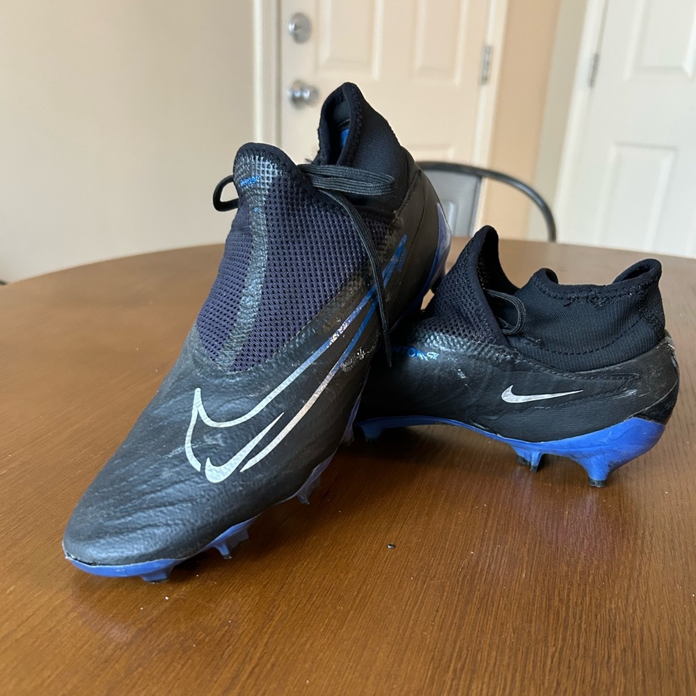 Nike Phantom GX Pro DF Soccer Cleats Mens 8 Shadow Pack Black Blue, Used